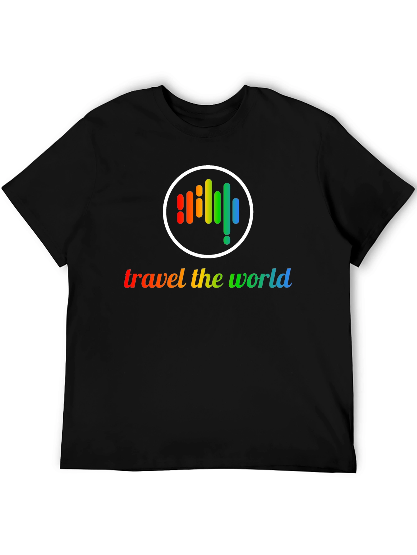 Travel the World Rainbow Graphic T-Shirt