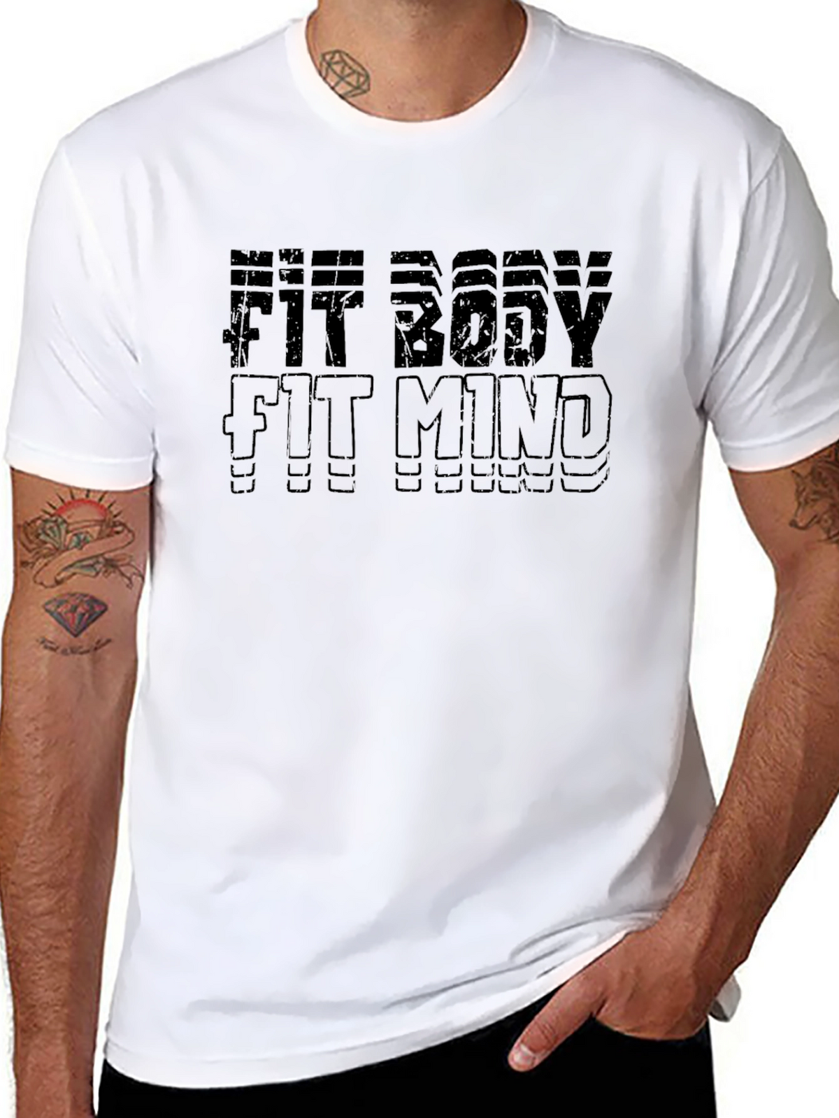 Fit Body Fit Mind Graphic T-Shirt - Motivational Tee