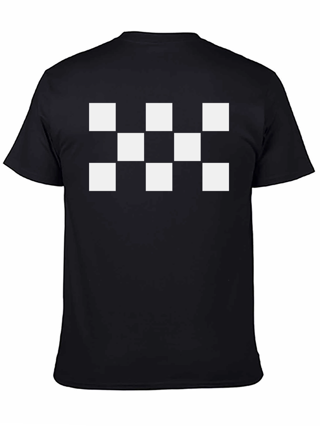 Black T-Shirt with White Squares