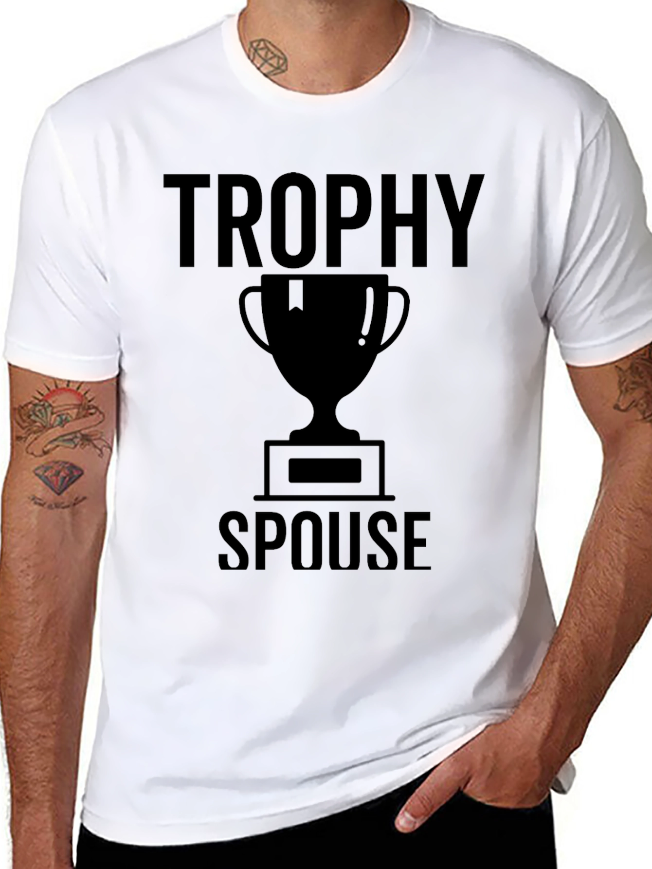 Trophy Spouse Graphic T-Shirt - Novelty Tee