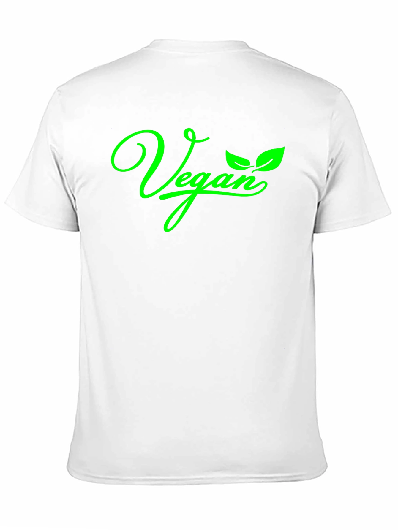 Vegan T-Shirt - Green Lettering on Black