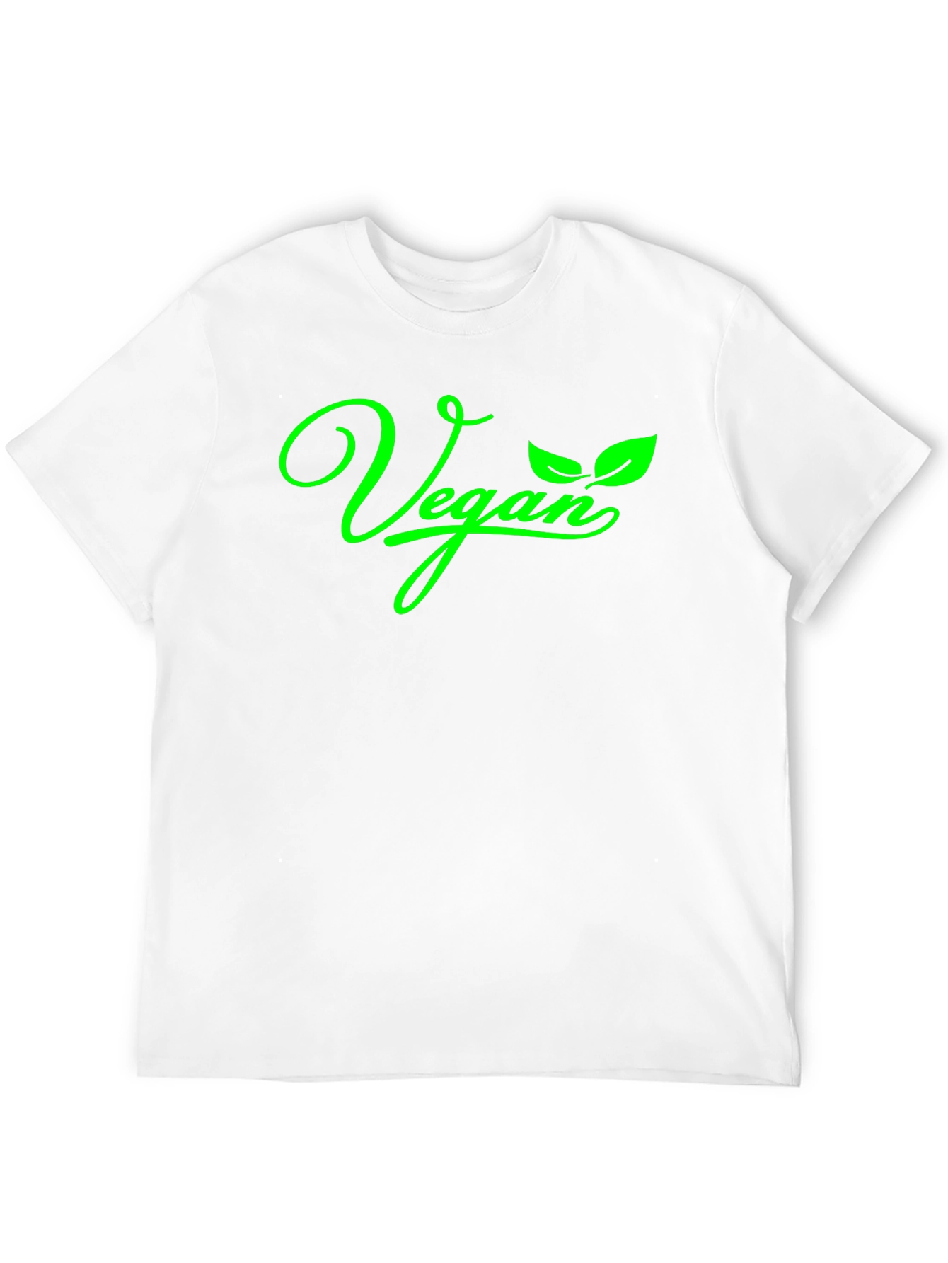 Vegan T-Shirt - Green Lettering on Black