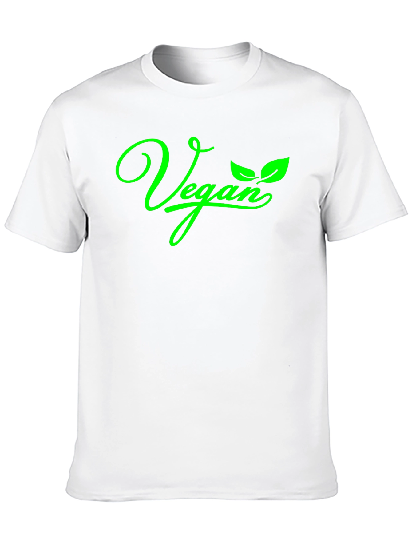Vegan T-Shirt - Green Lettering on Black