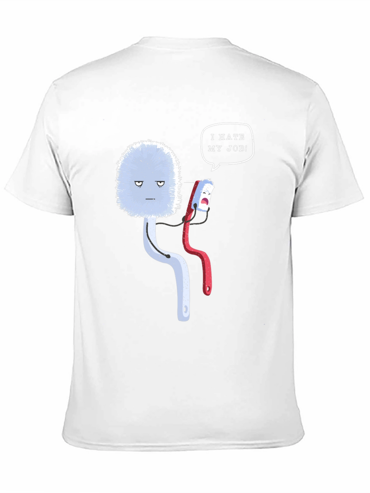 Funny I Hate My Job Toilet Brush Graphic Tee