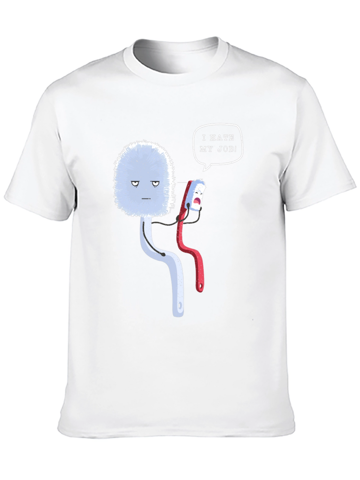 Funny I Hate My Job Toilet Brush Graphic Tee