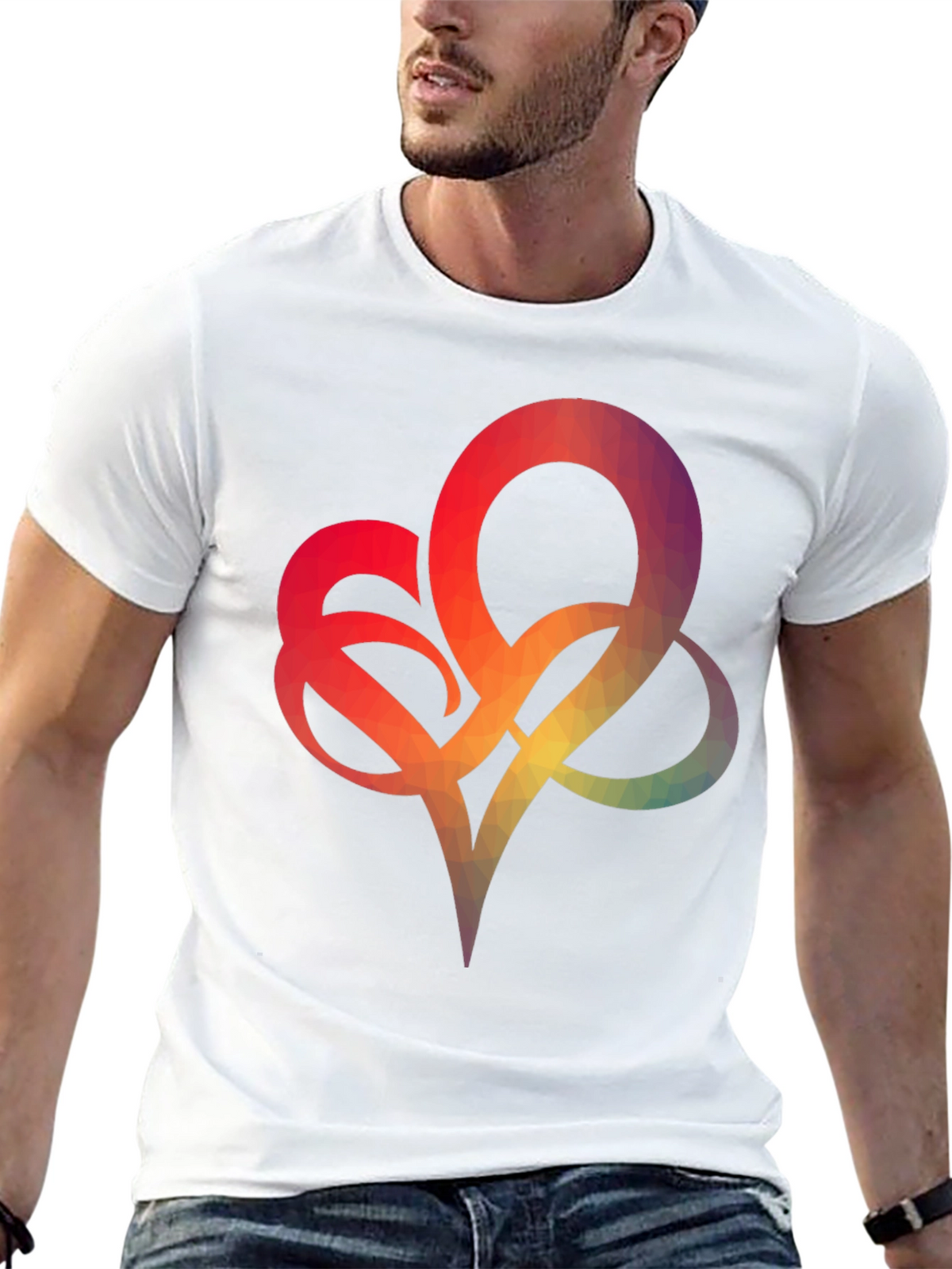 Geometric Heart Graphic Tee
