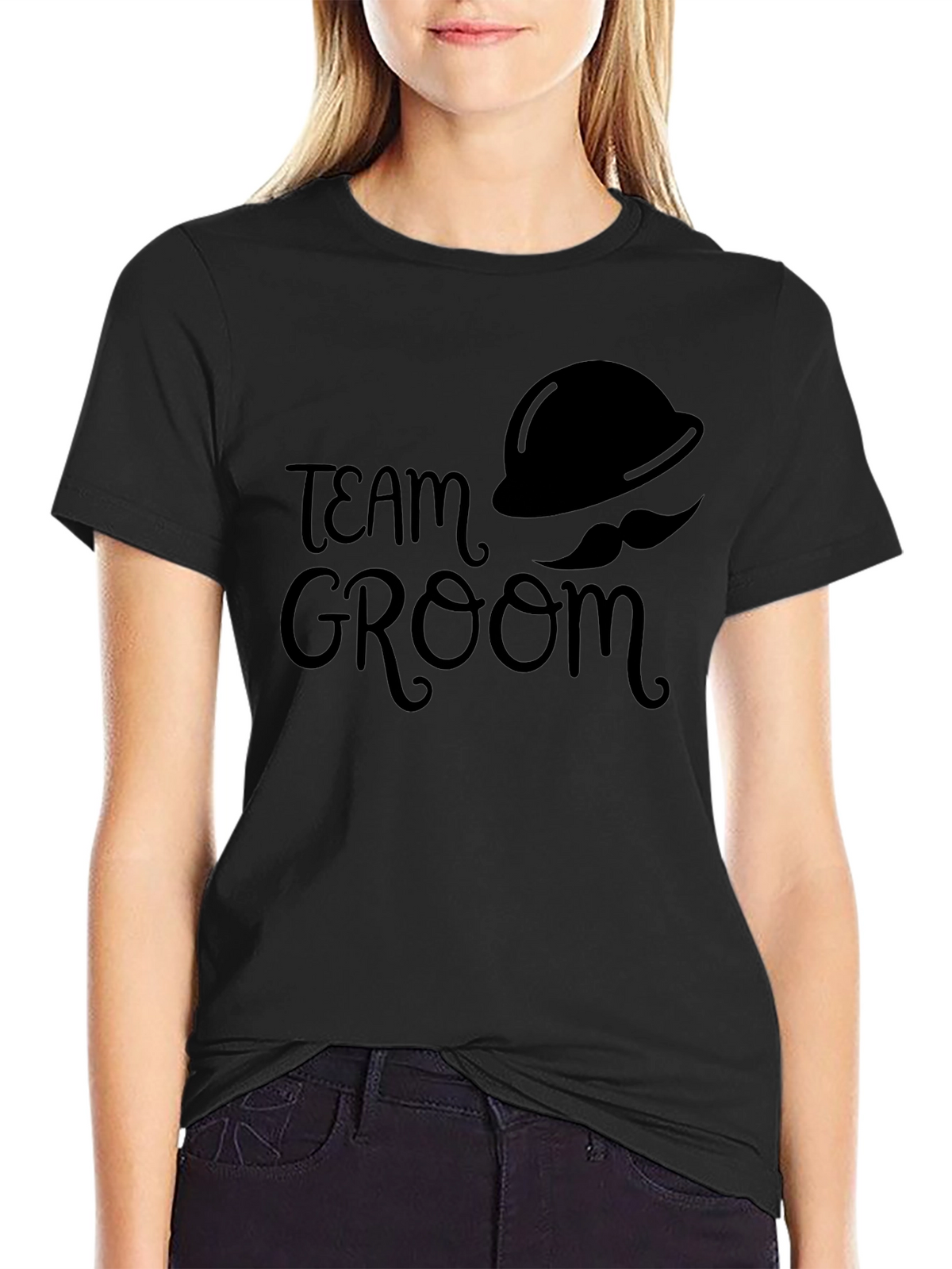Team Groom Black T-Shirt - Wedding Party Apparel