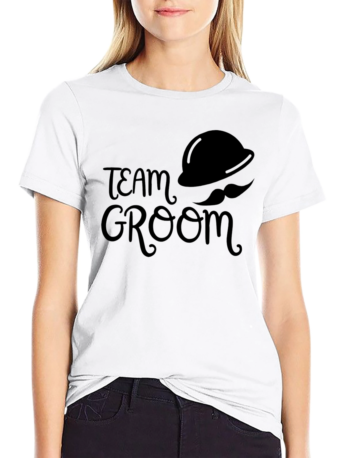 Team Groom Black T-Shirt - Wedding Party Apparel