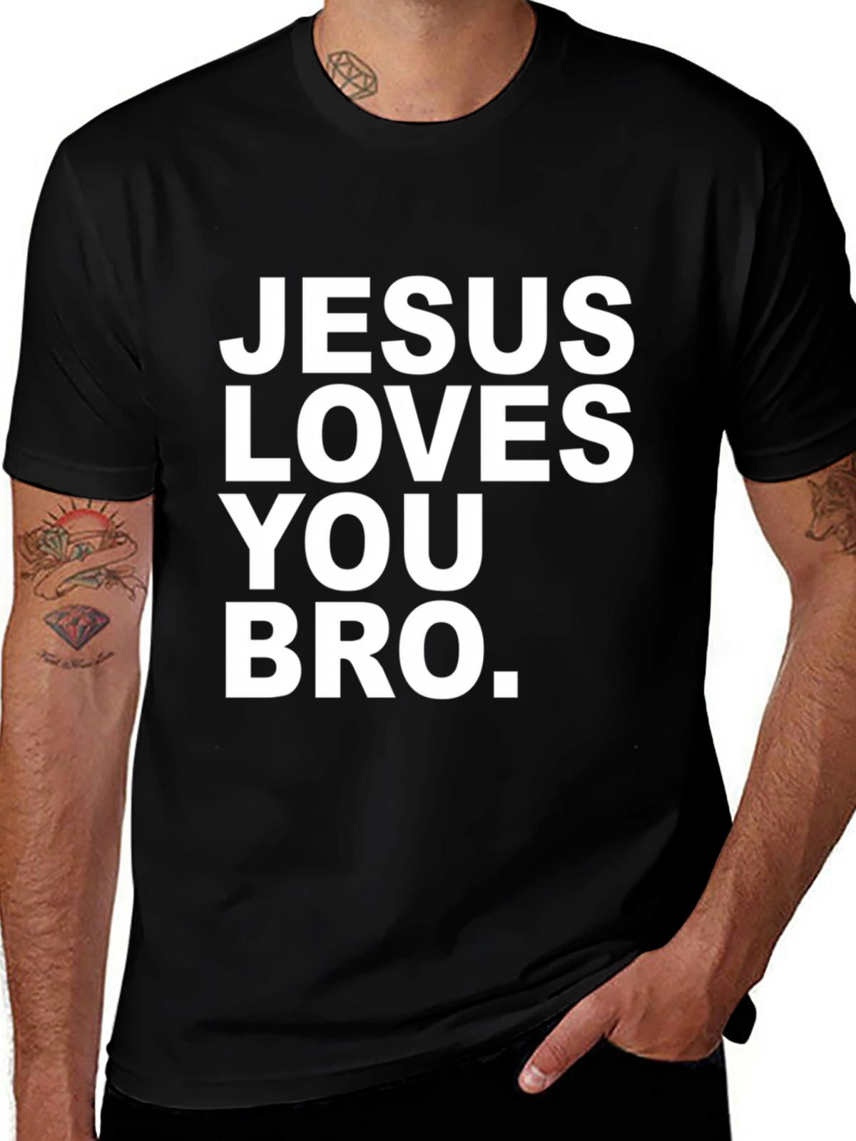Jesus Loves You Bro T-Shirt - Christian Apparel