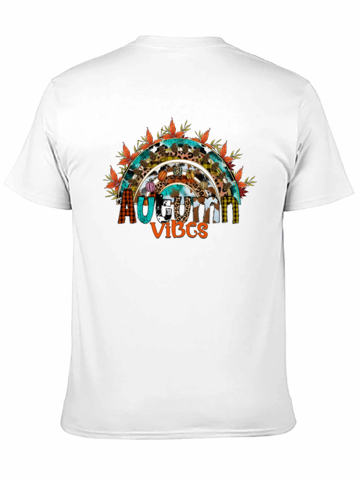 Autumn Vibes T-Shirt - Fall Season Rainbow Graphic Tee