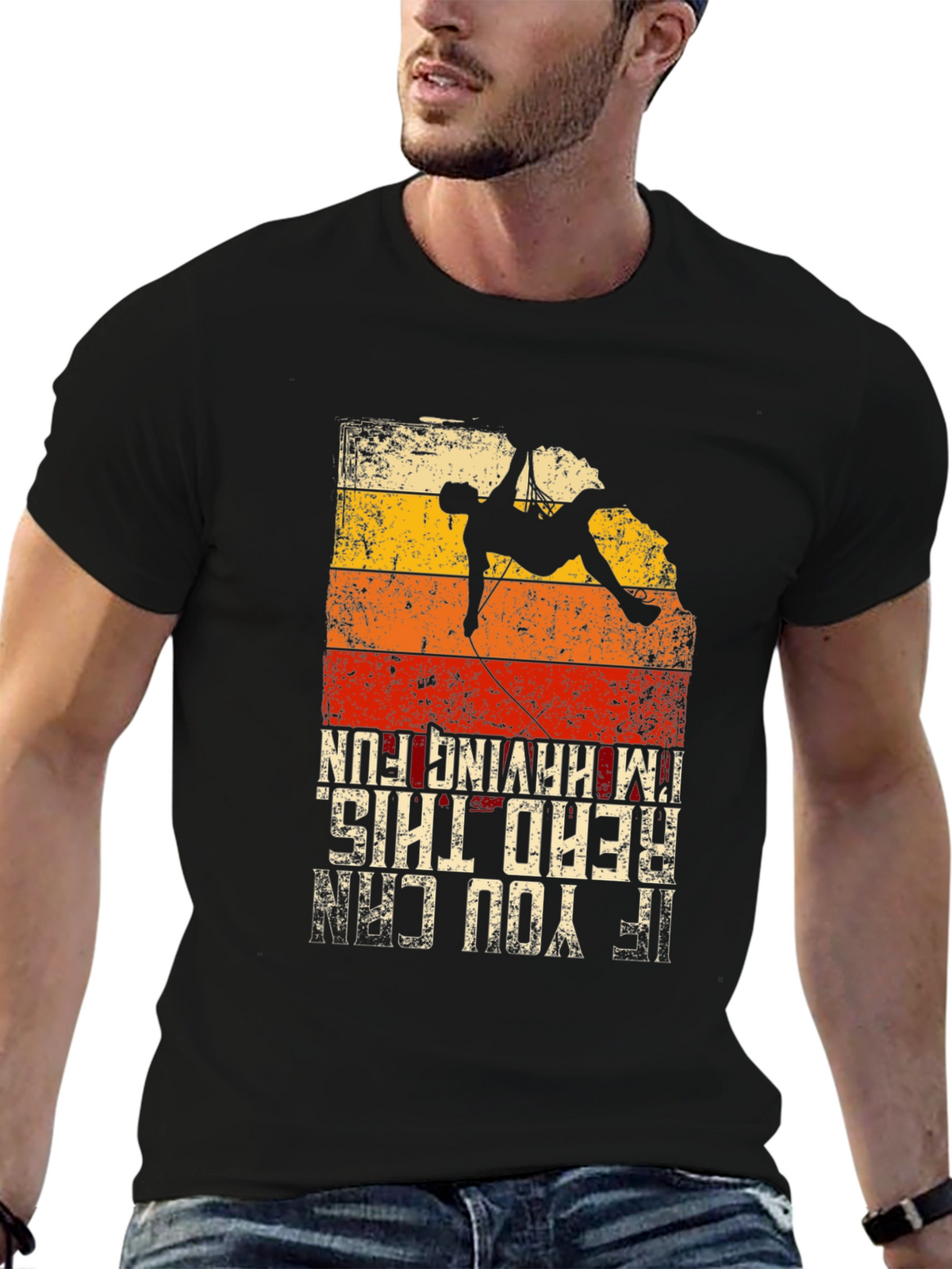 Rock Climbing T-Shirt - Fun Design