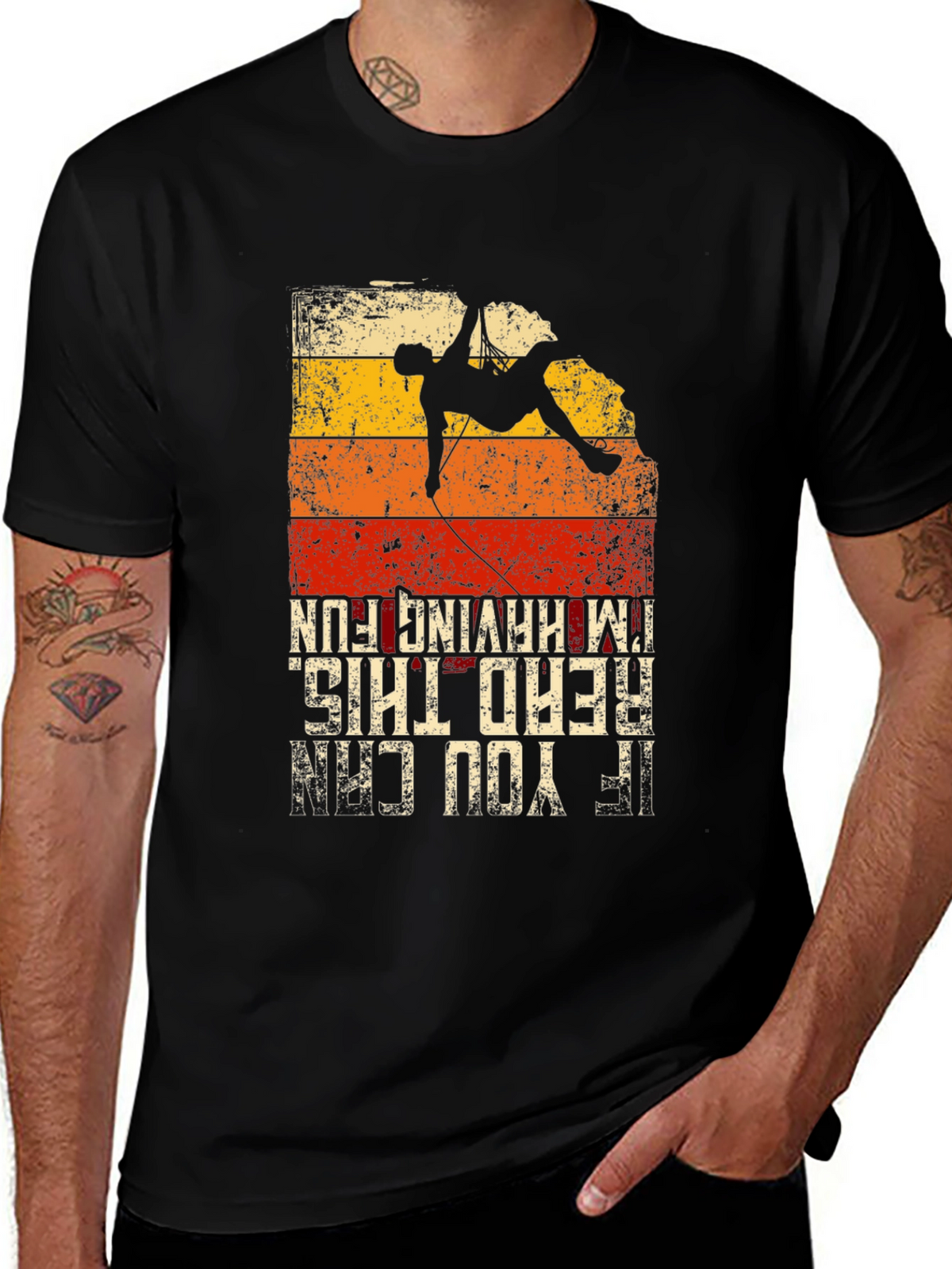 Rock Climbing T-Shirt - Fun Design