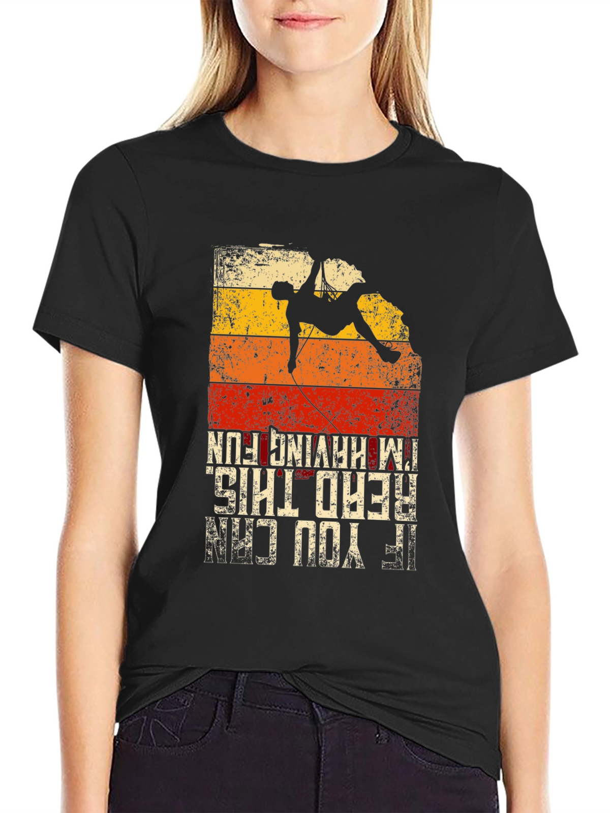 Rock Climbing T-Shirt - Fun Design