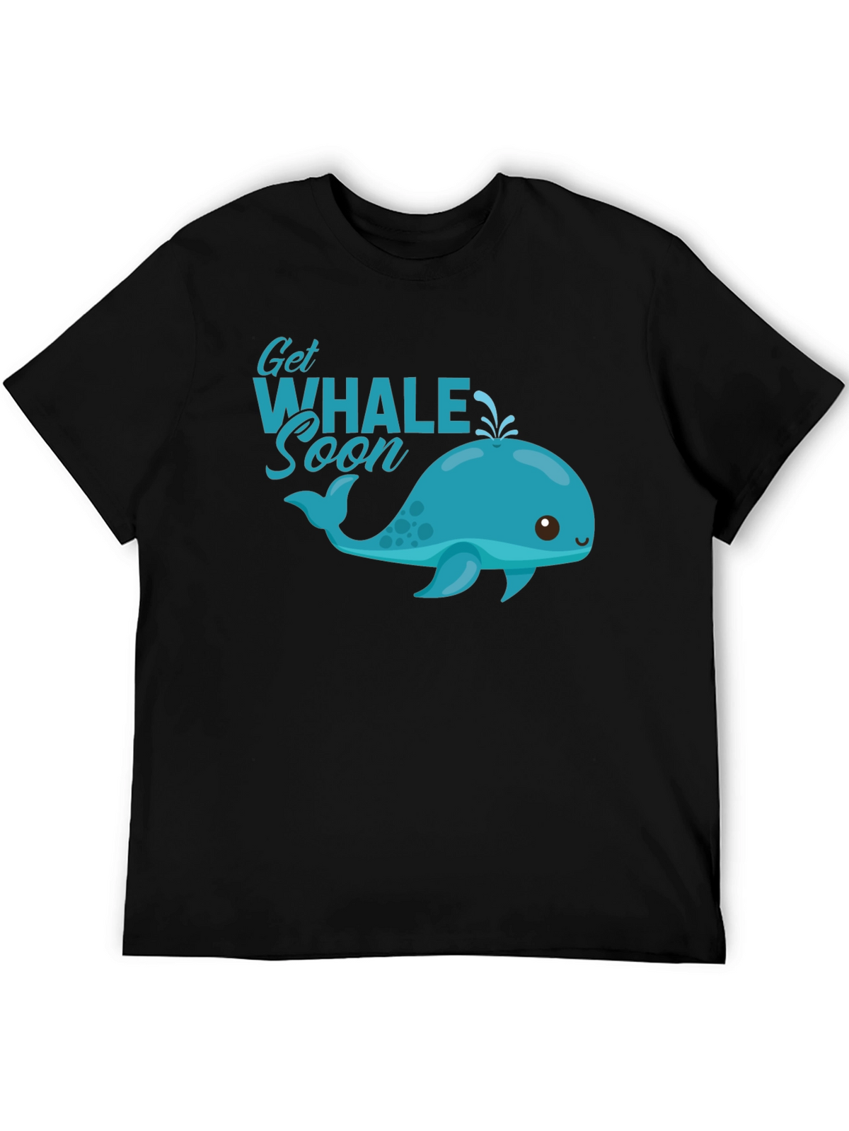 Get Whale Soon Black T-Shirt