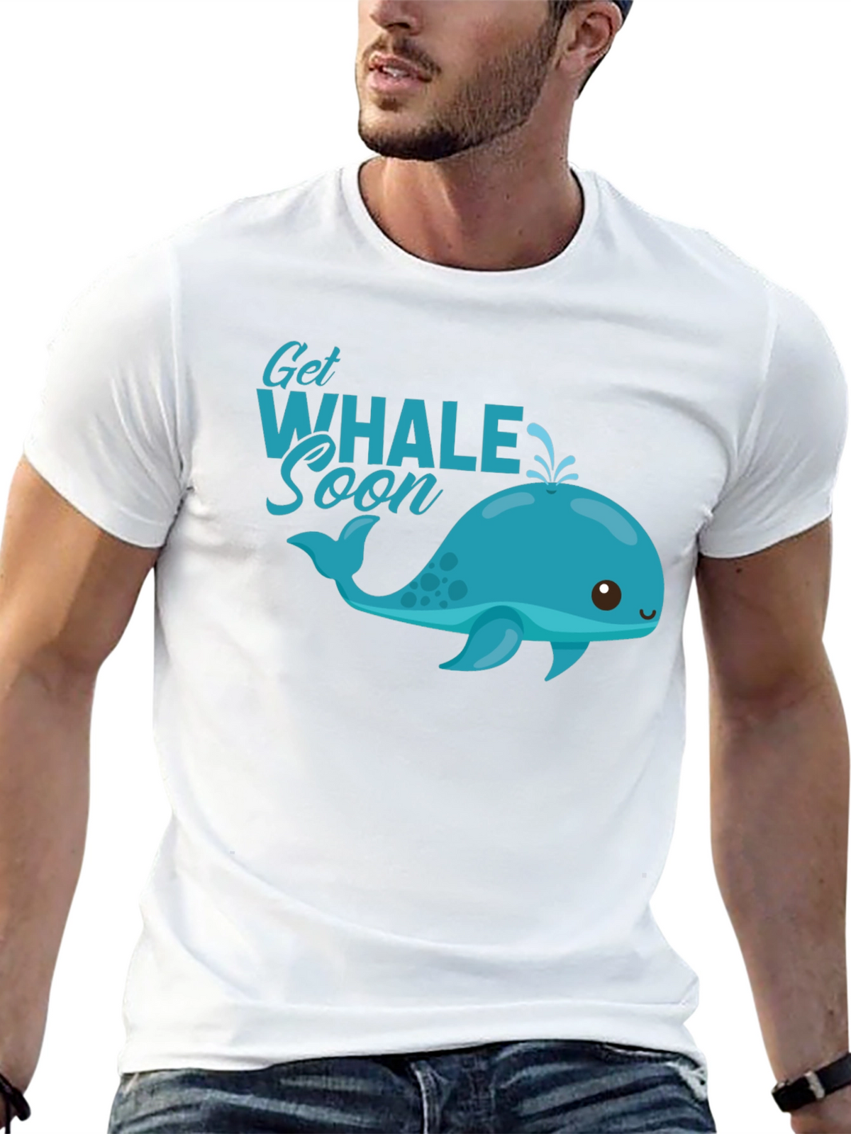 Get Whale Soon Black T-Shirt