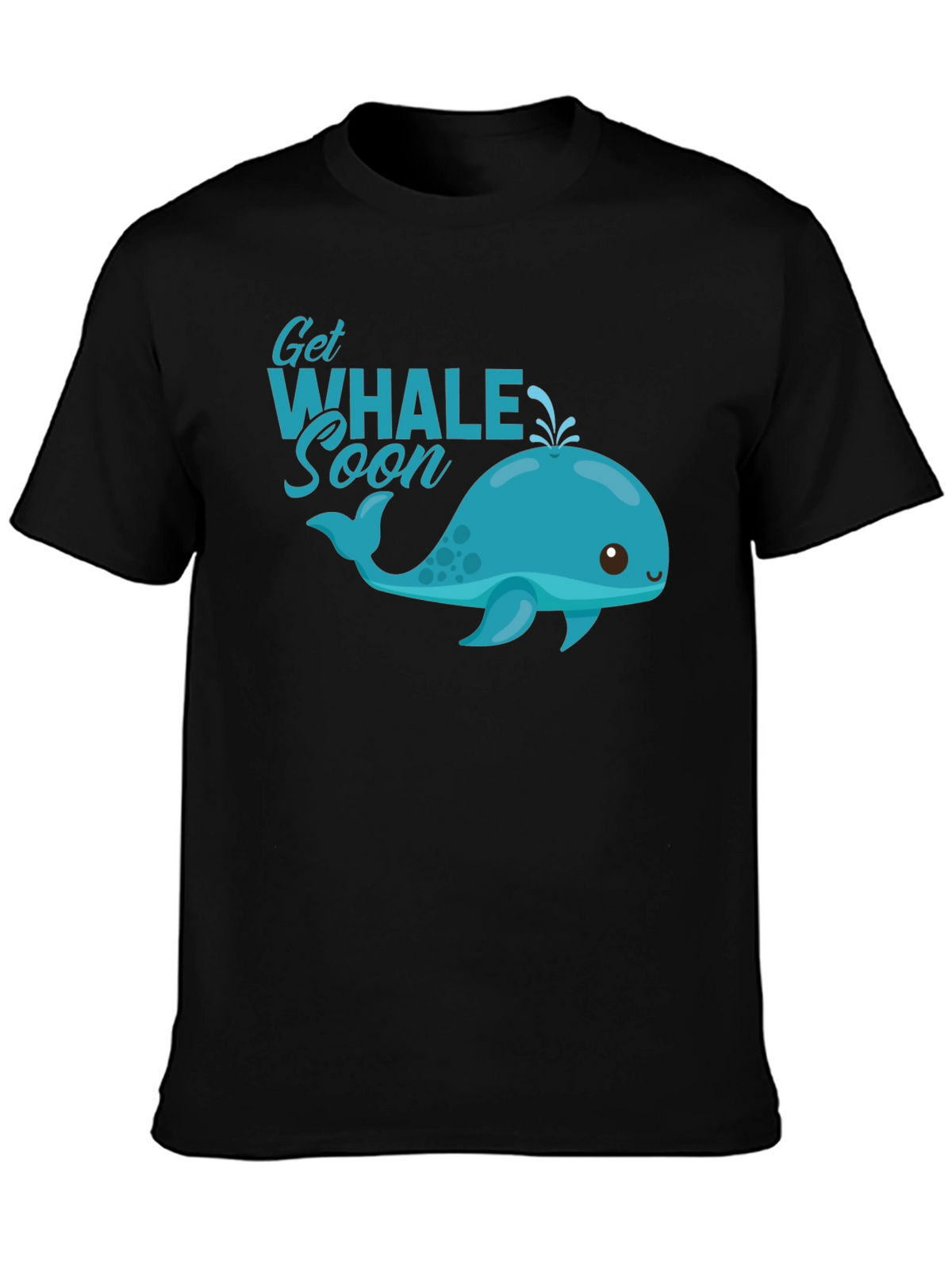 Get Whale Soon Black T-Shirt