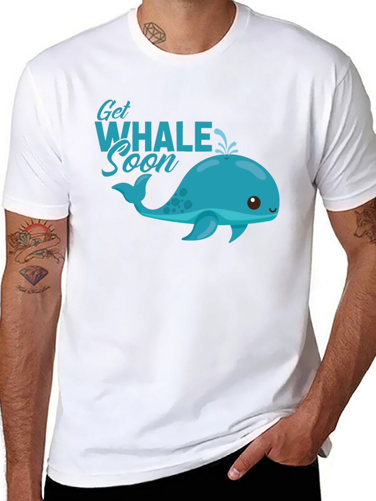 Get Whale Soon Black T-Shirt