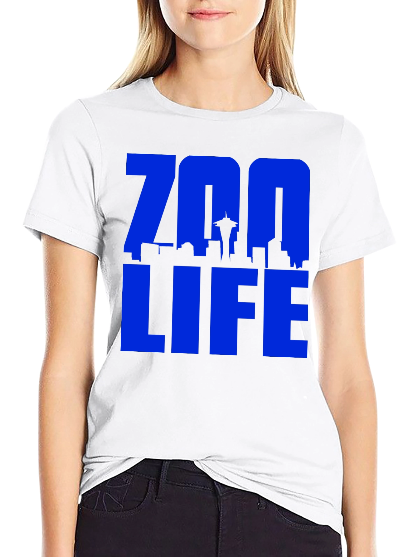 Zoo Life Seattle Skyline Graphic T-Shirt