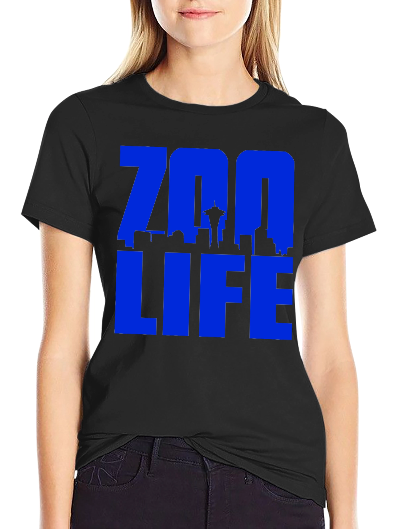 Zoo Life Seattle Skyline Graphic T-Shirt