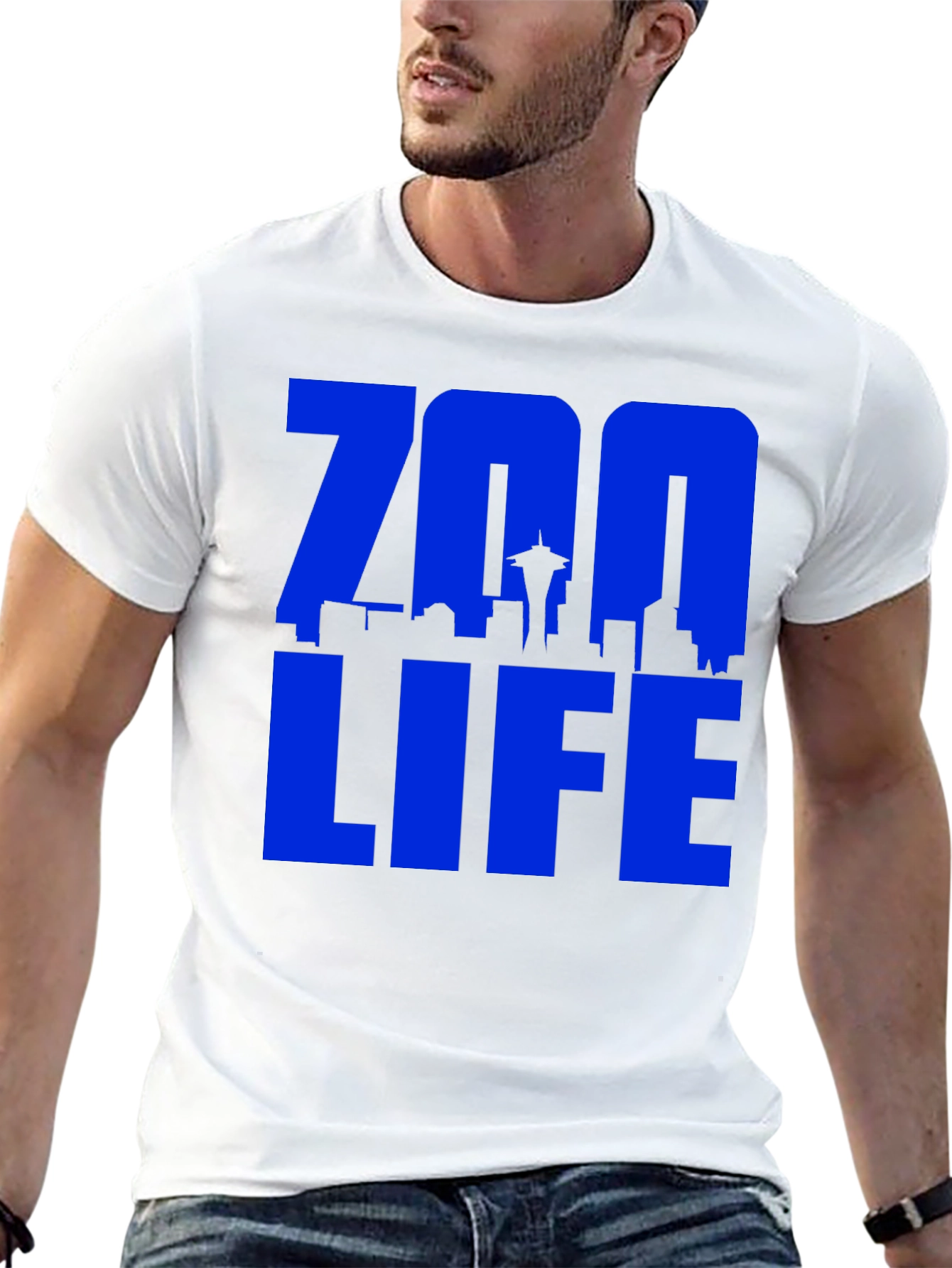 Zoo Life Seattle Skyline Graphic T-Shirt