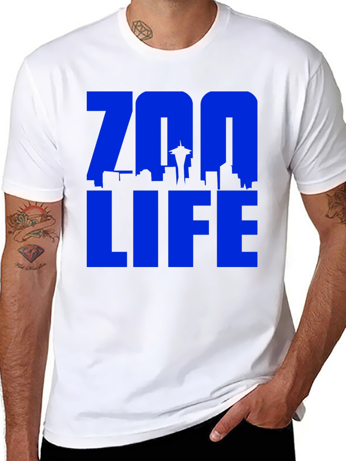 Zoo Life Seattle Skyline Graphic T-Shirt