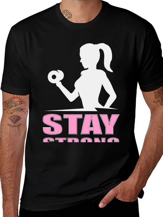 Stay Strong Womans Workout Graphic Tee