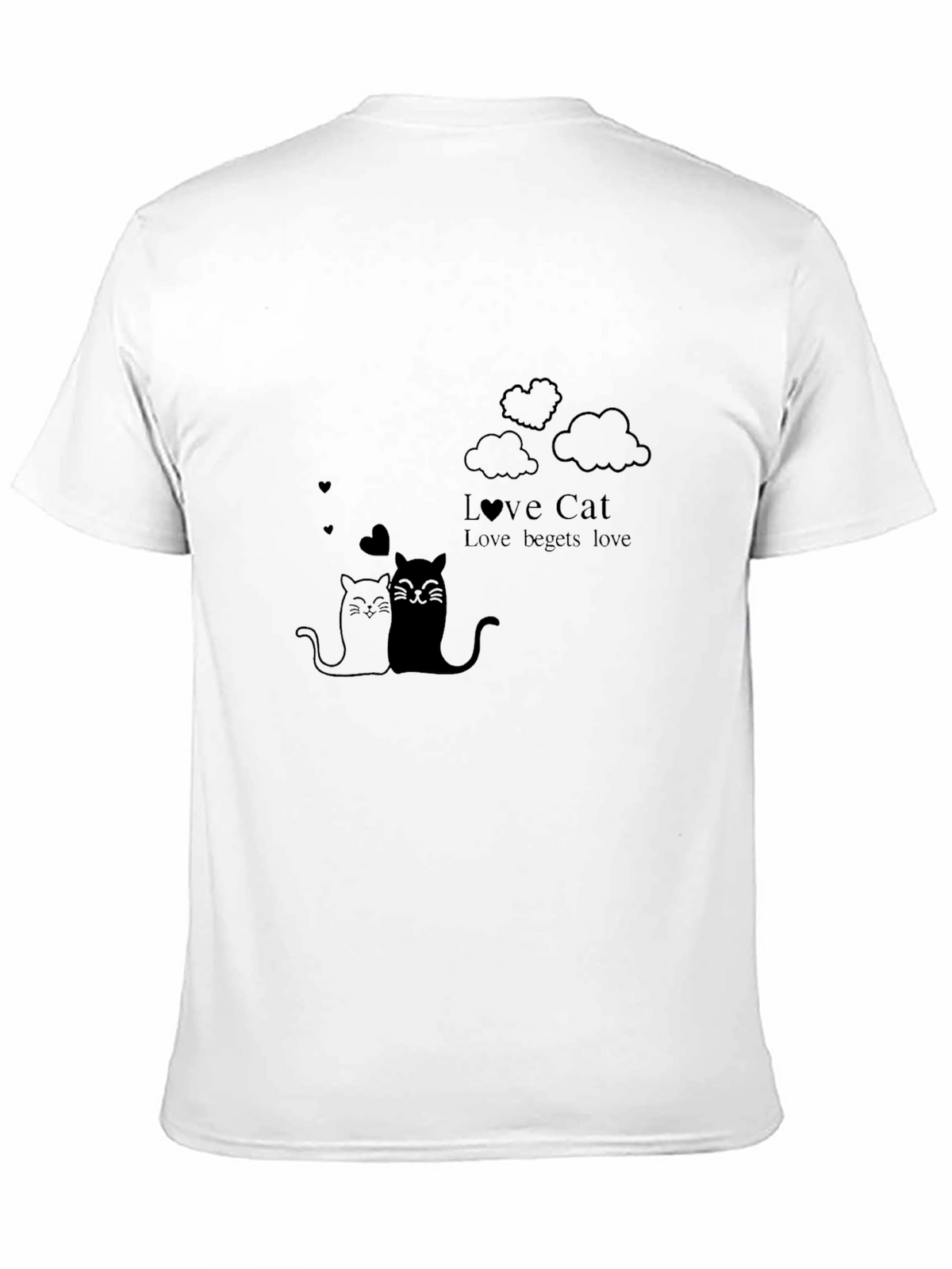 Love Cat Black T-Shirt