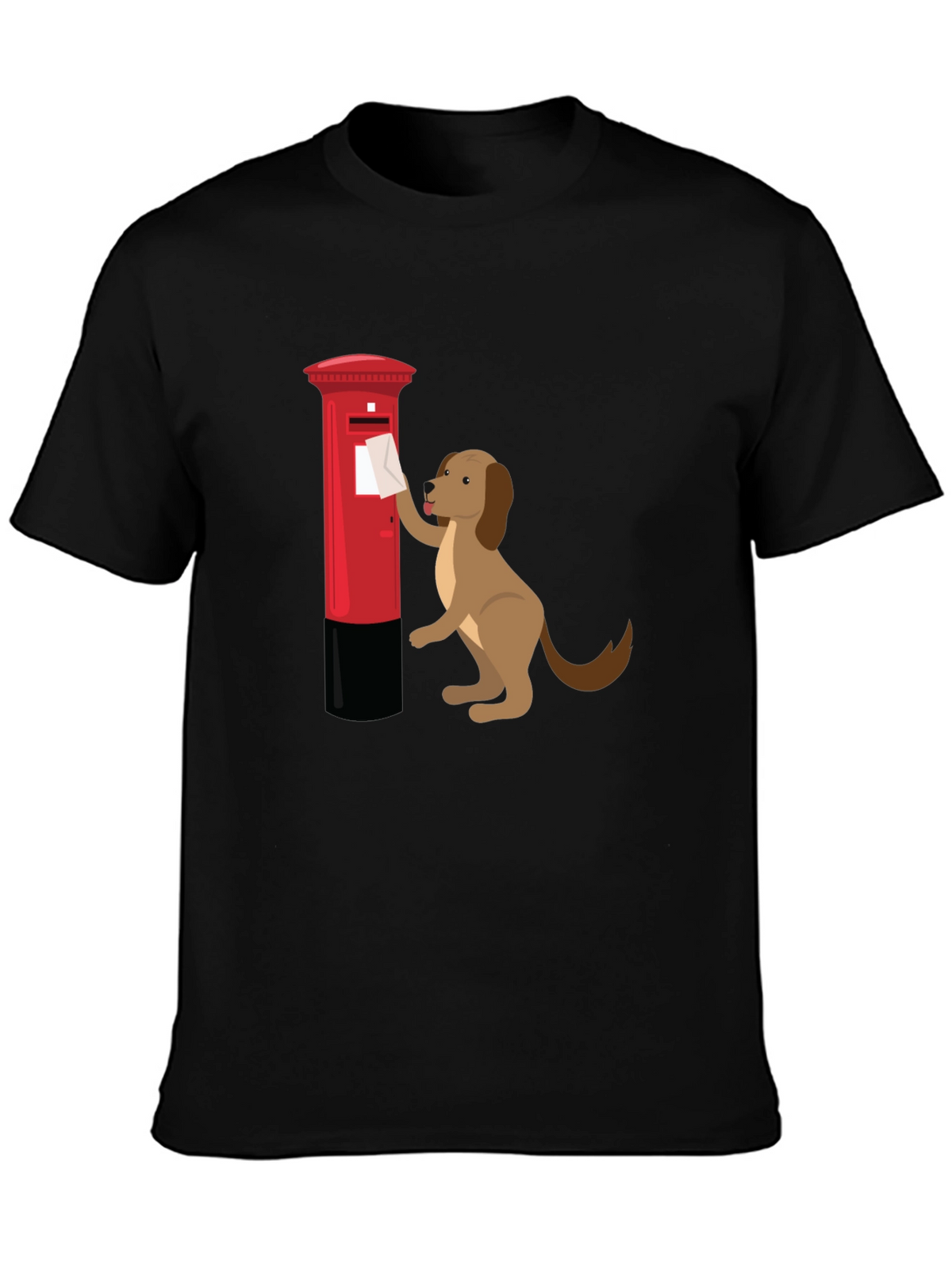 Dog Posting Letter Graphic T-Shirt