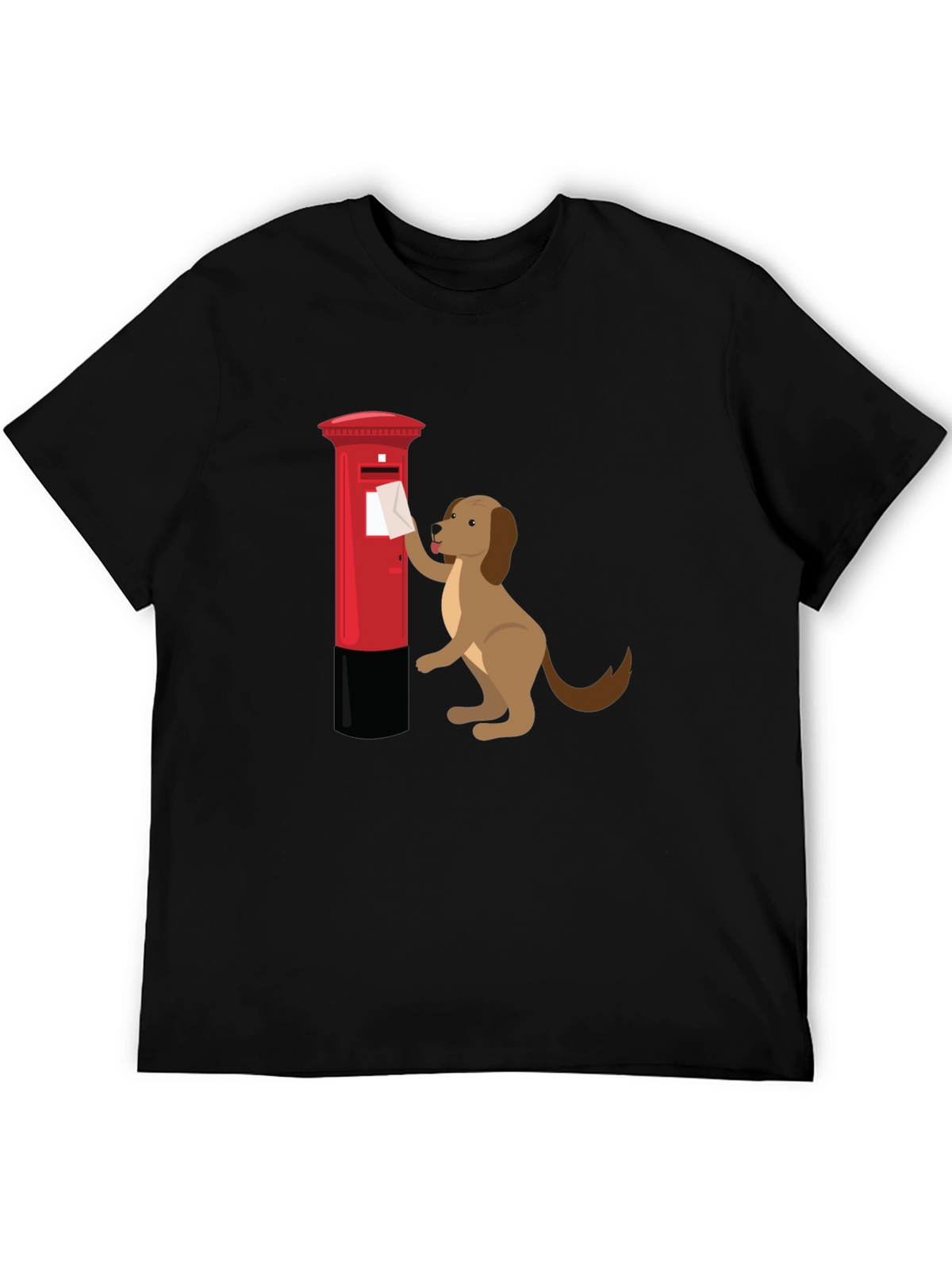 Dog Posting Letter Graphic T-Shirt