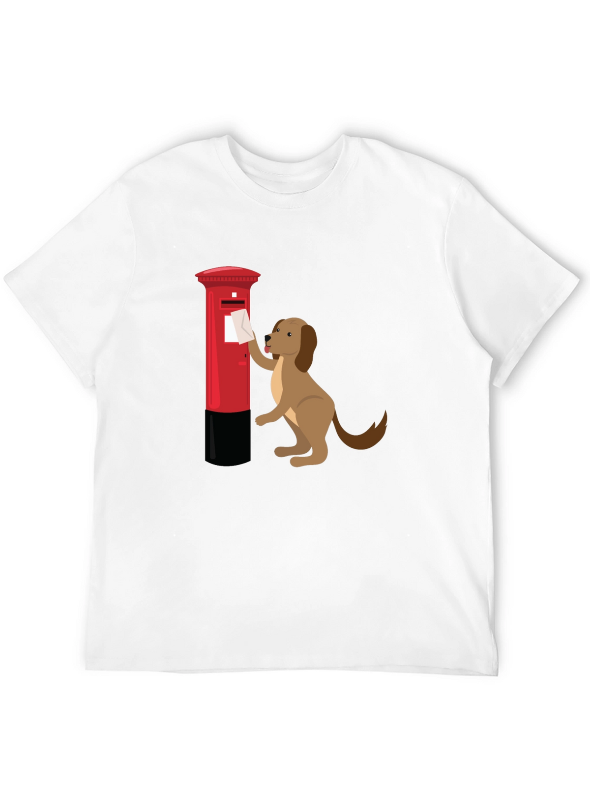 Dog Posting Letter Graphic T-Shirt