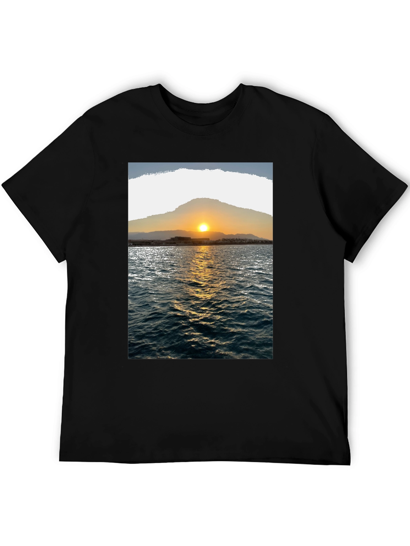 Sunset Seascape Graphic Tee - Premium Cotton
