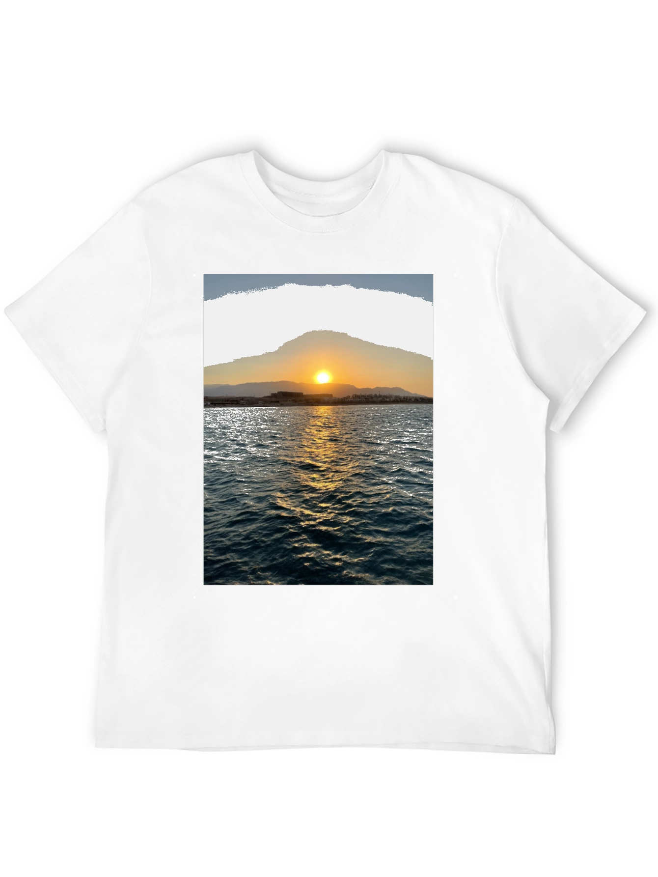 Sunset Seascape Graphic Tee - Premium Cotton