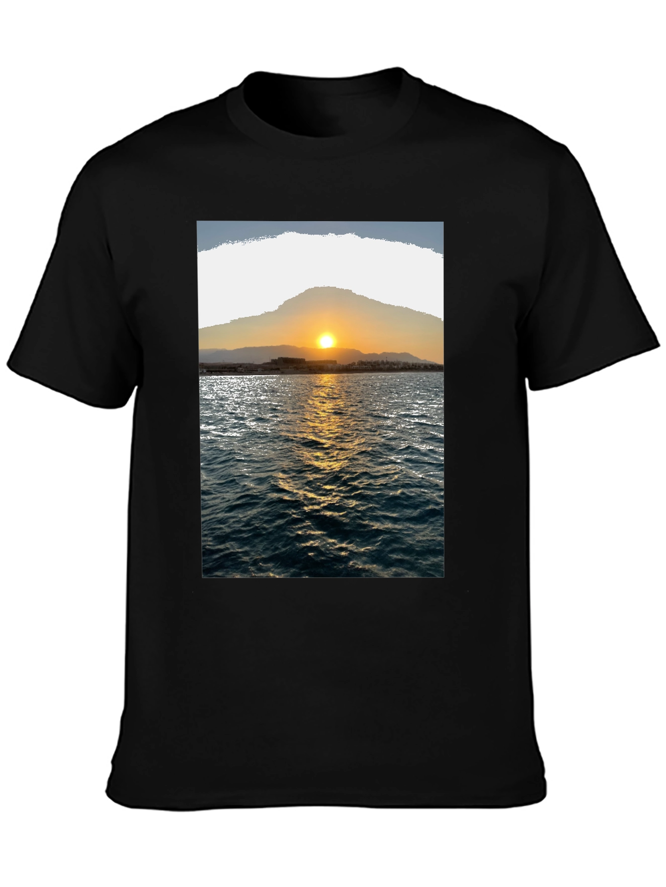 Sunset Seascape Graphic Tee - Premium Cotton