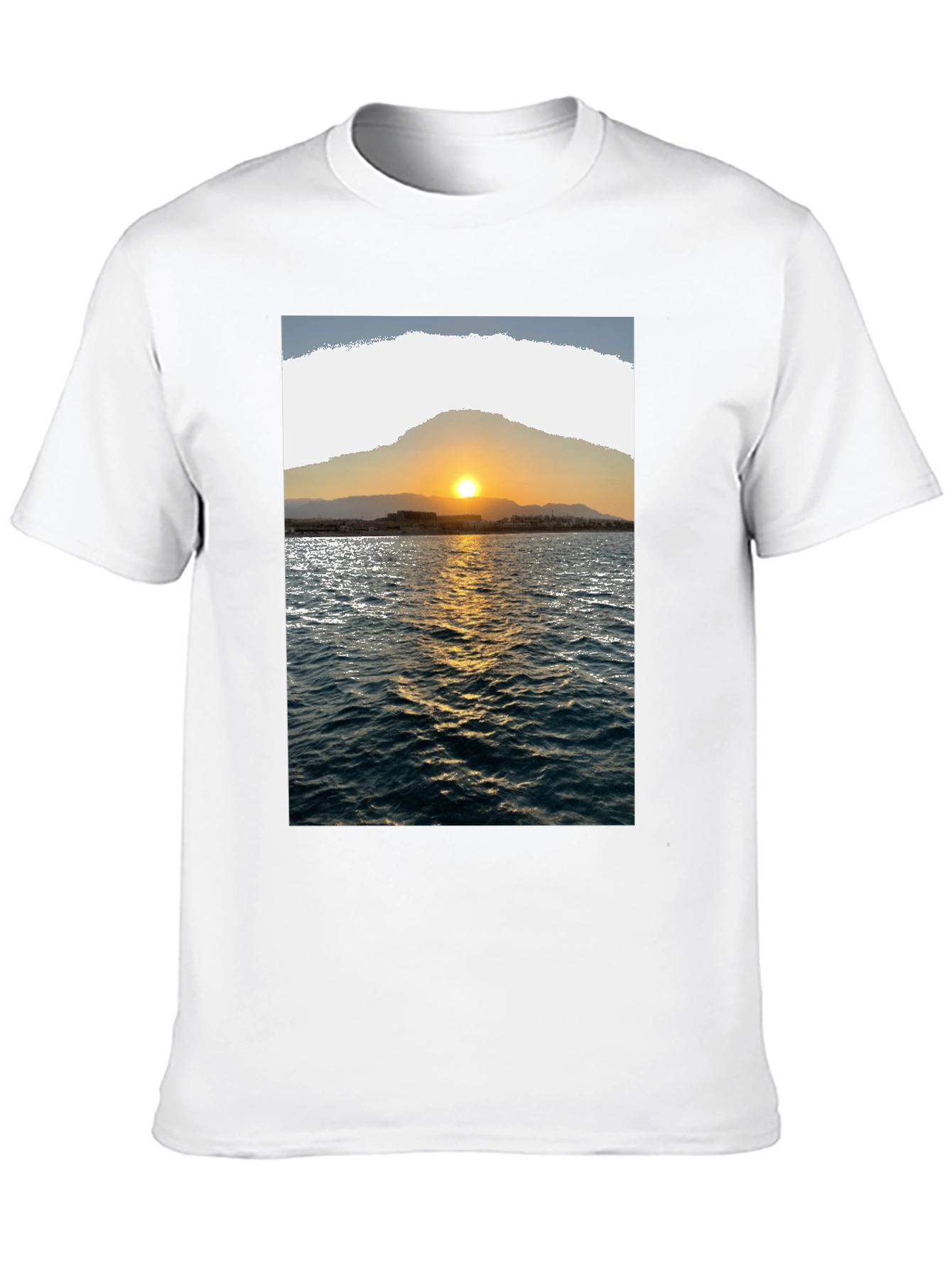 Sunset Seascape Graphic Tee - Premium Cotton