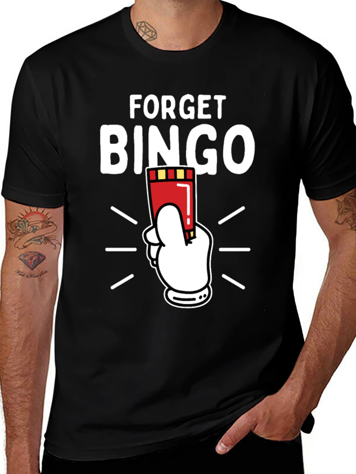 Forget Bingo Graphic Tee - Black