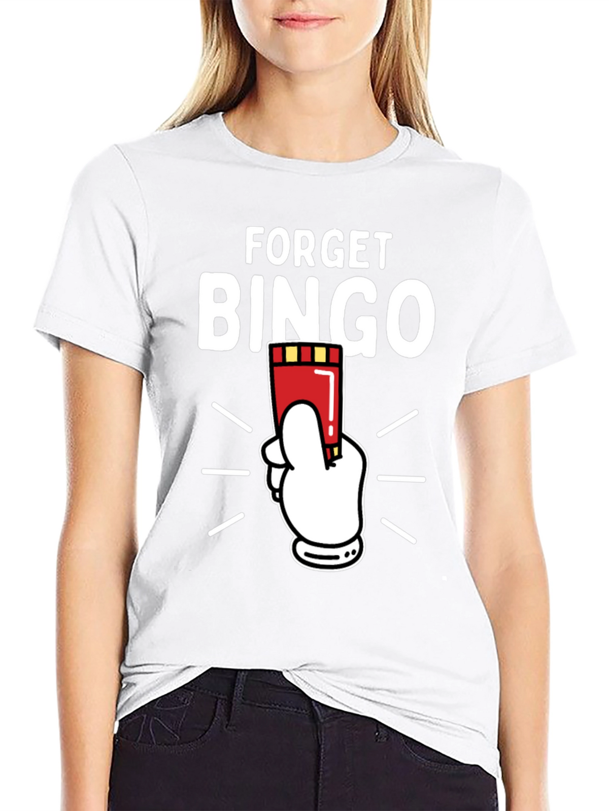 Forget Bingo Graphic Tee - Black