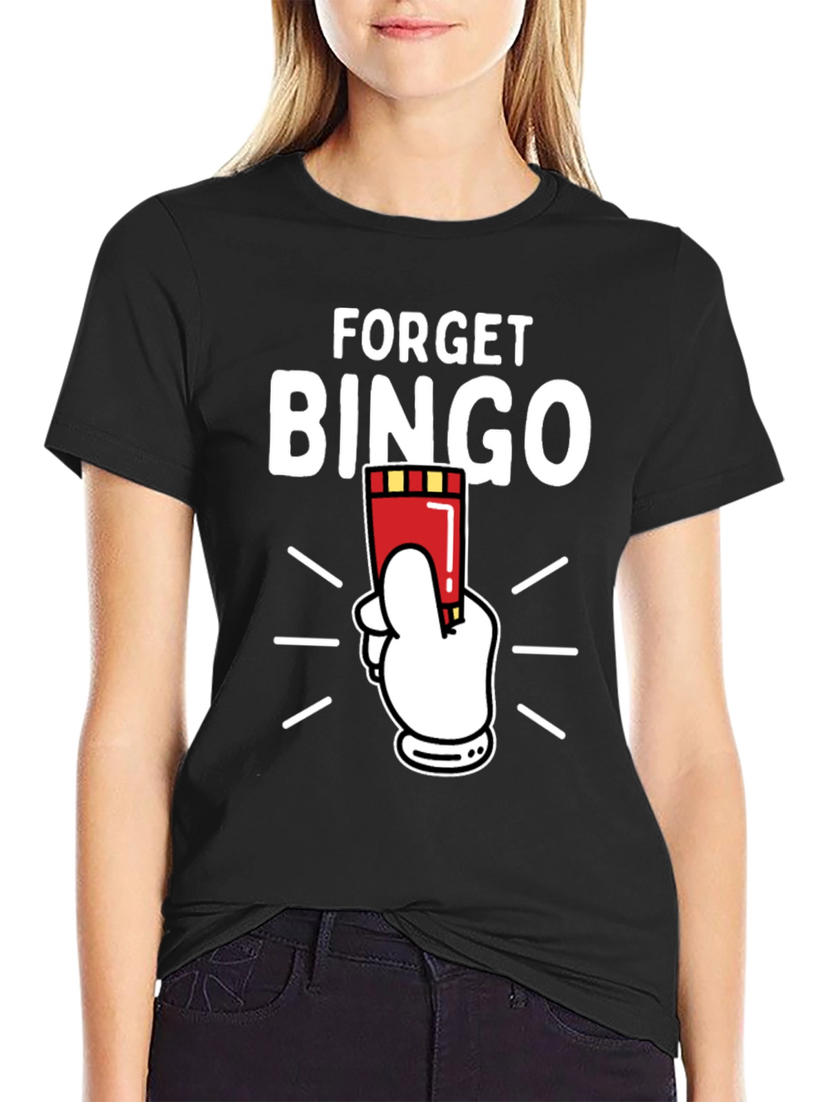 Forget Bingo Graphic Tee - Black