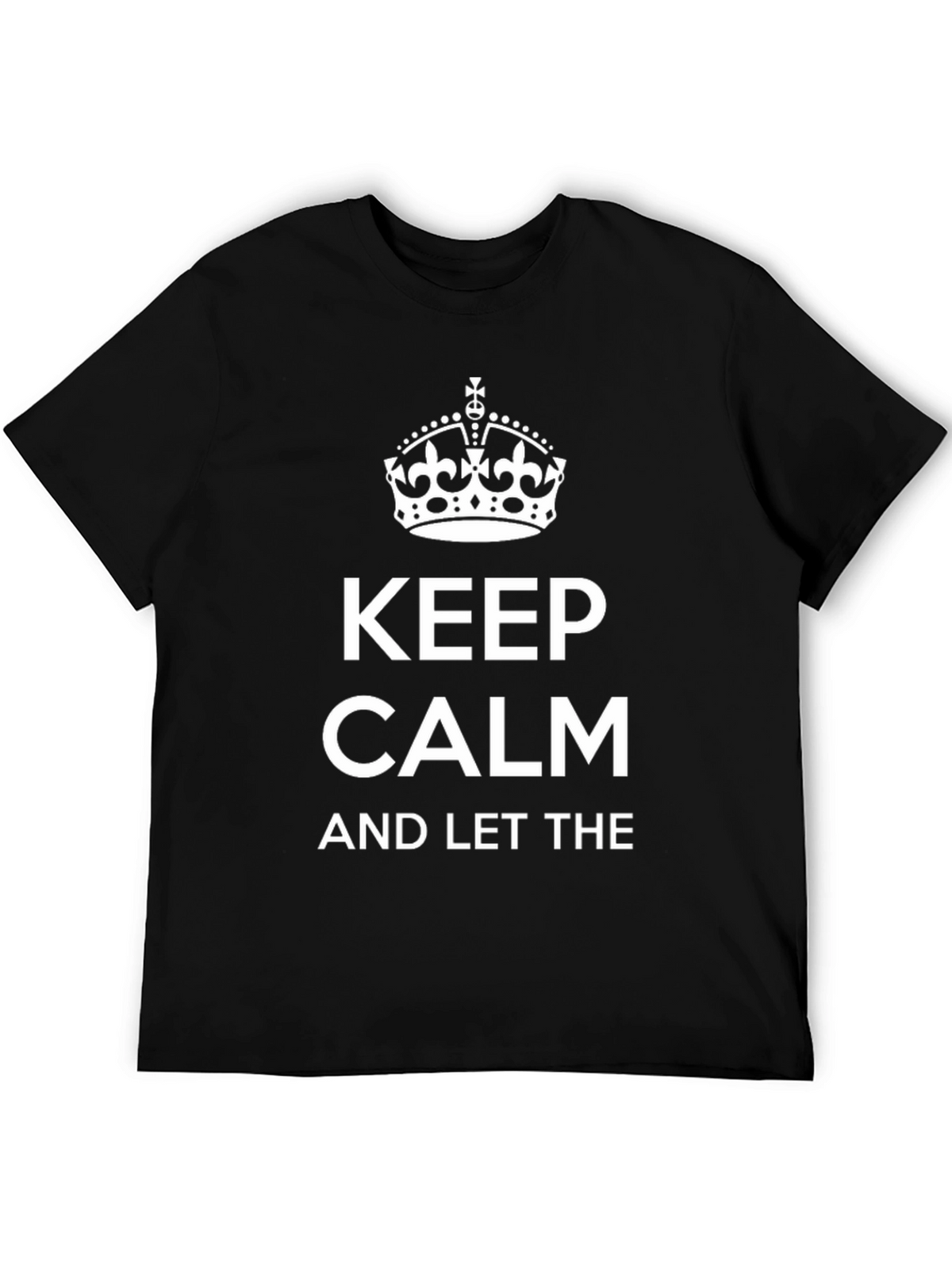 Keep Calm Graphic Tee - Stylish Black Cotton T-Shirt