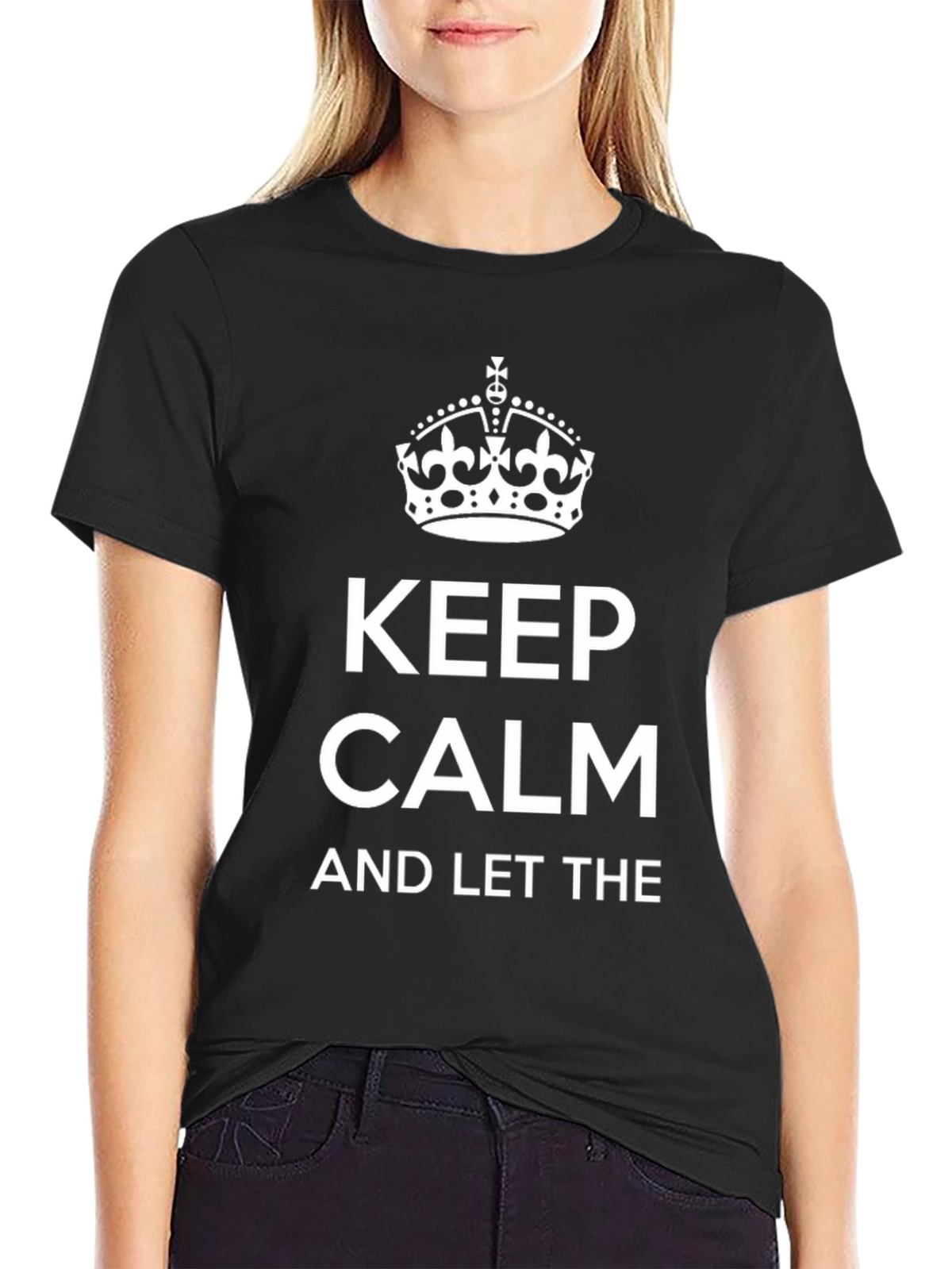 Keep Calm Graphic Tee - Stylish Black Cotton T-Shirt