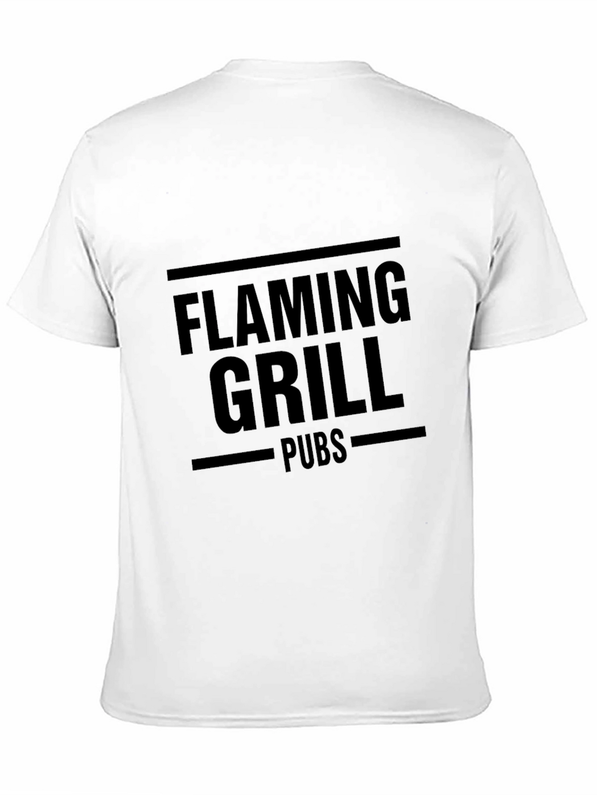 Flaming Grill Pubs Black Graphic T-Shirt