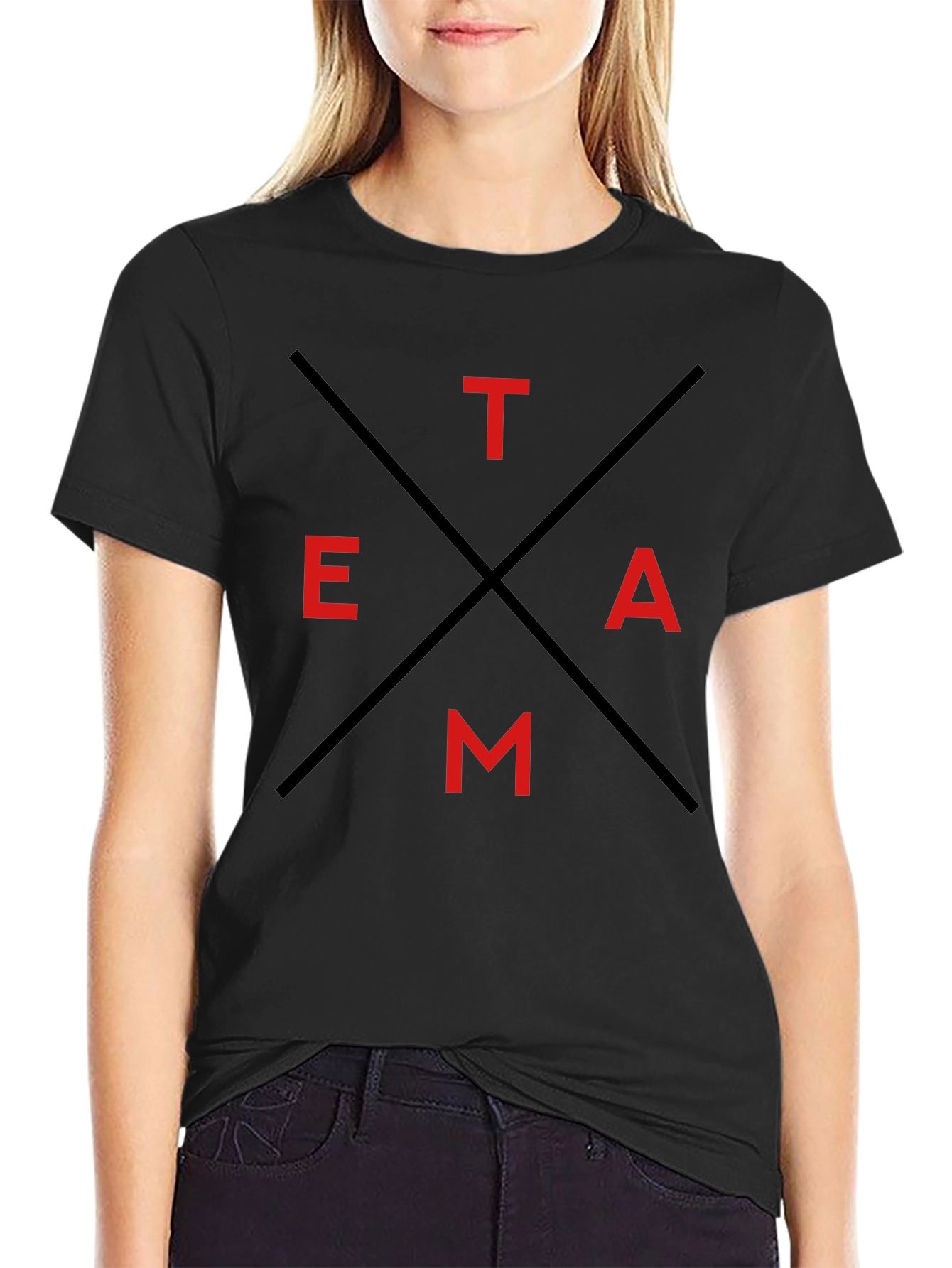 TEAM Graphic Tee - Crew Neck Cotton T-Shirt