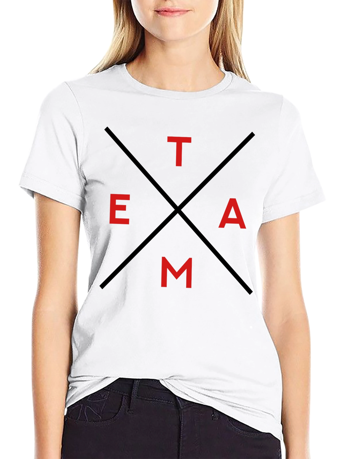 TEAM Graphic Tee - Crew Neck Cotton T-Shirt