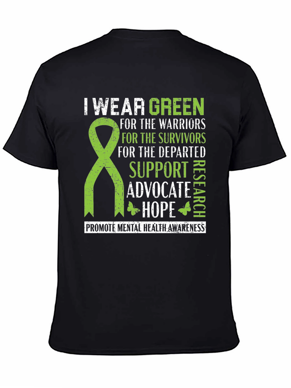 I Wear Green Mental Health Awareness T-Shirt