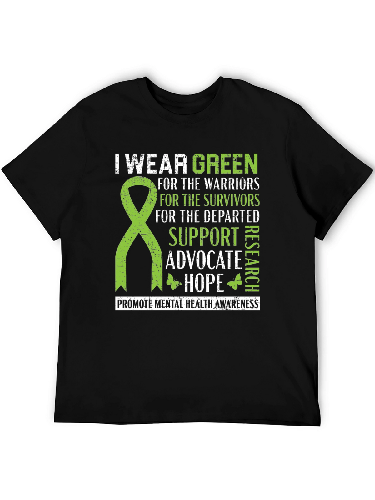 I Wear Green Mental Health Awareness T-Shirt