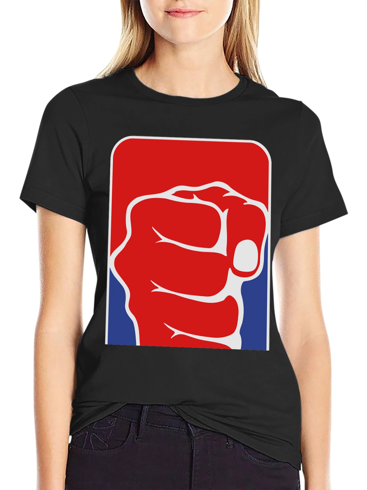 Patriotic Punch Graphic Tee - Bold Fist Design