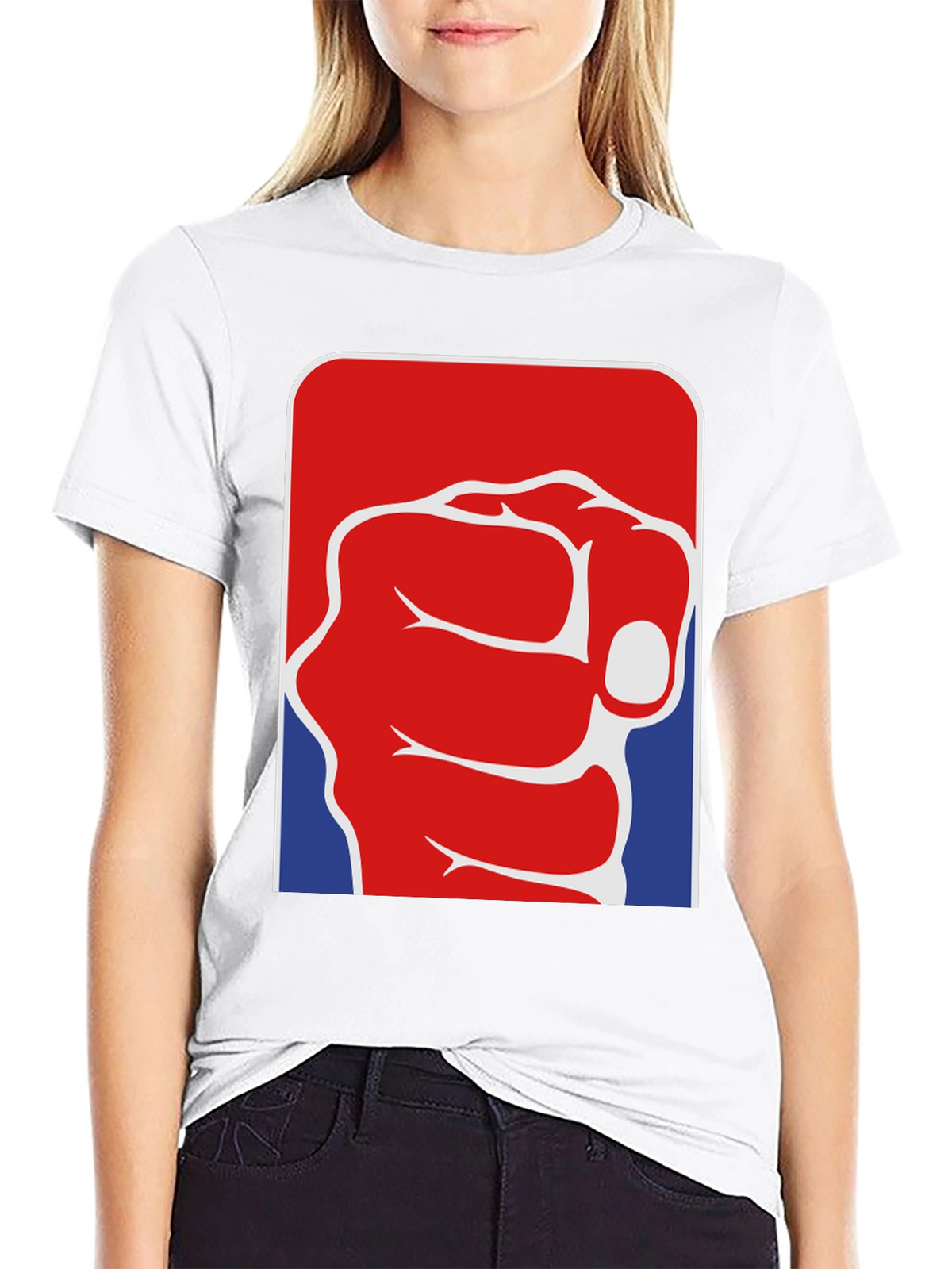 Patriotic Punch Graphic Tee - Bold Fist Design