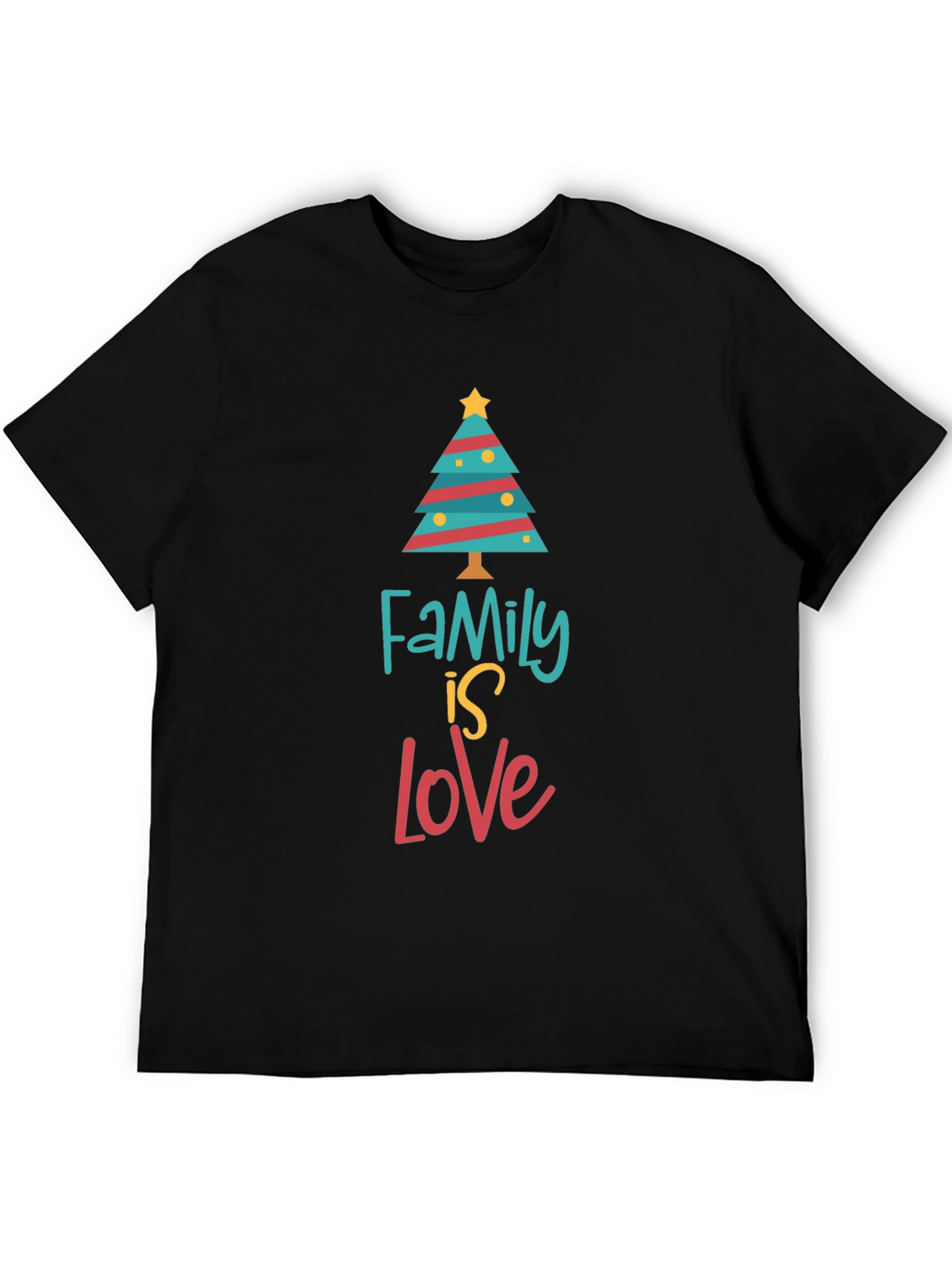 Family Is Love Christmas Tree Holiday T-Shirt