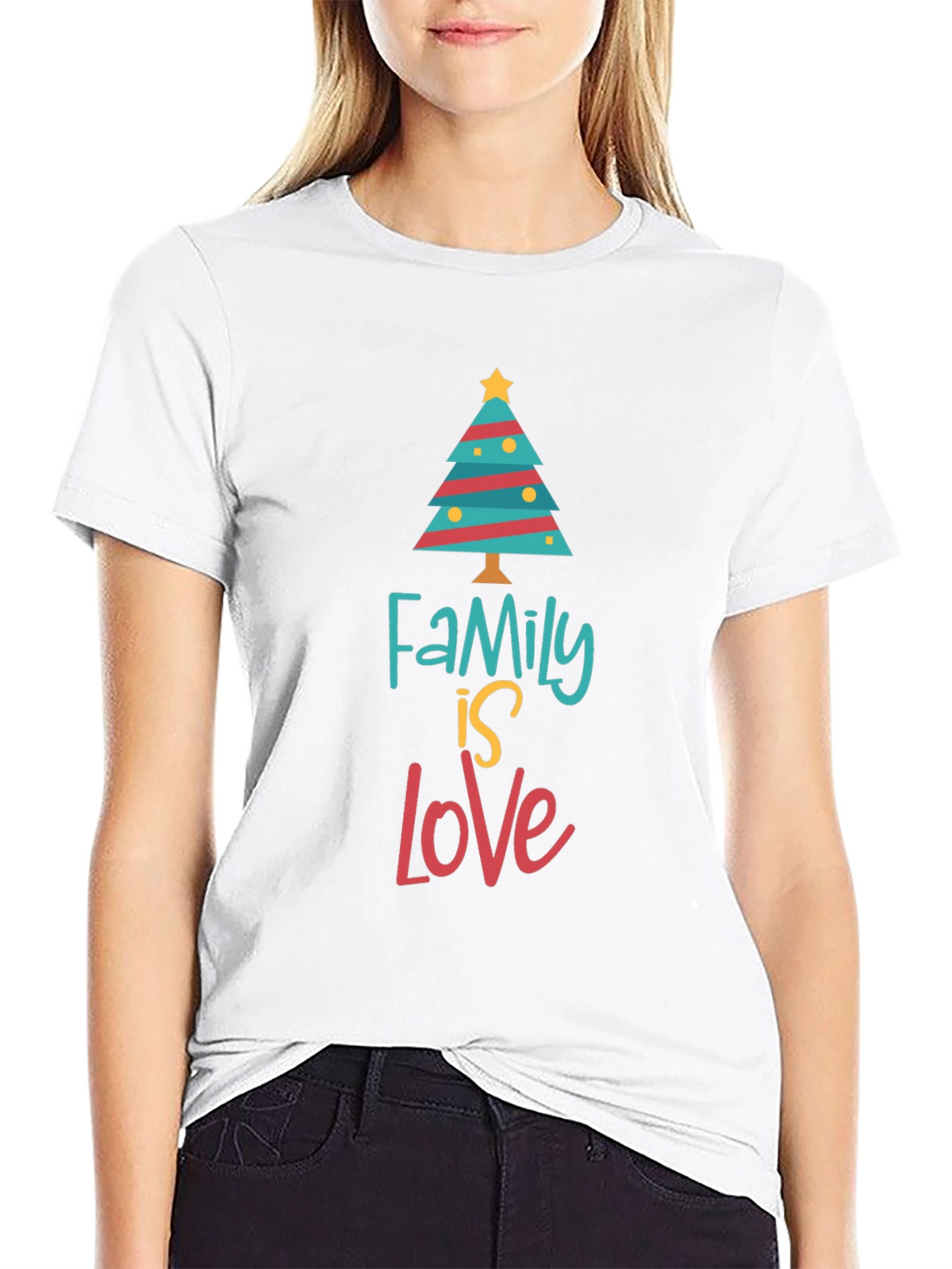 Family Is Love Christmas Tree Holiday T-Shirt