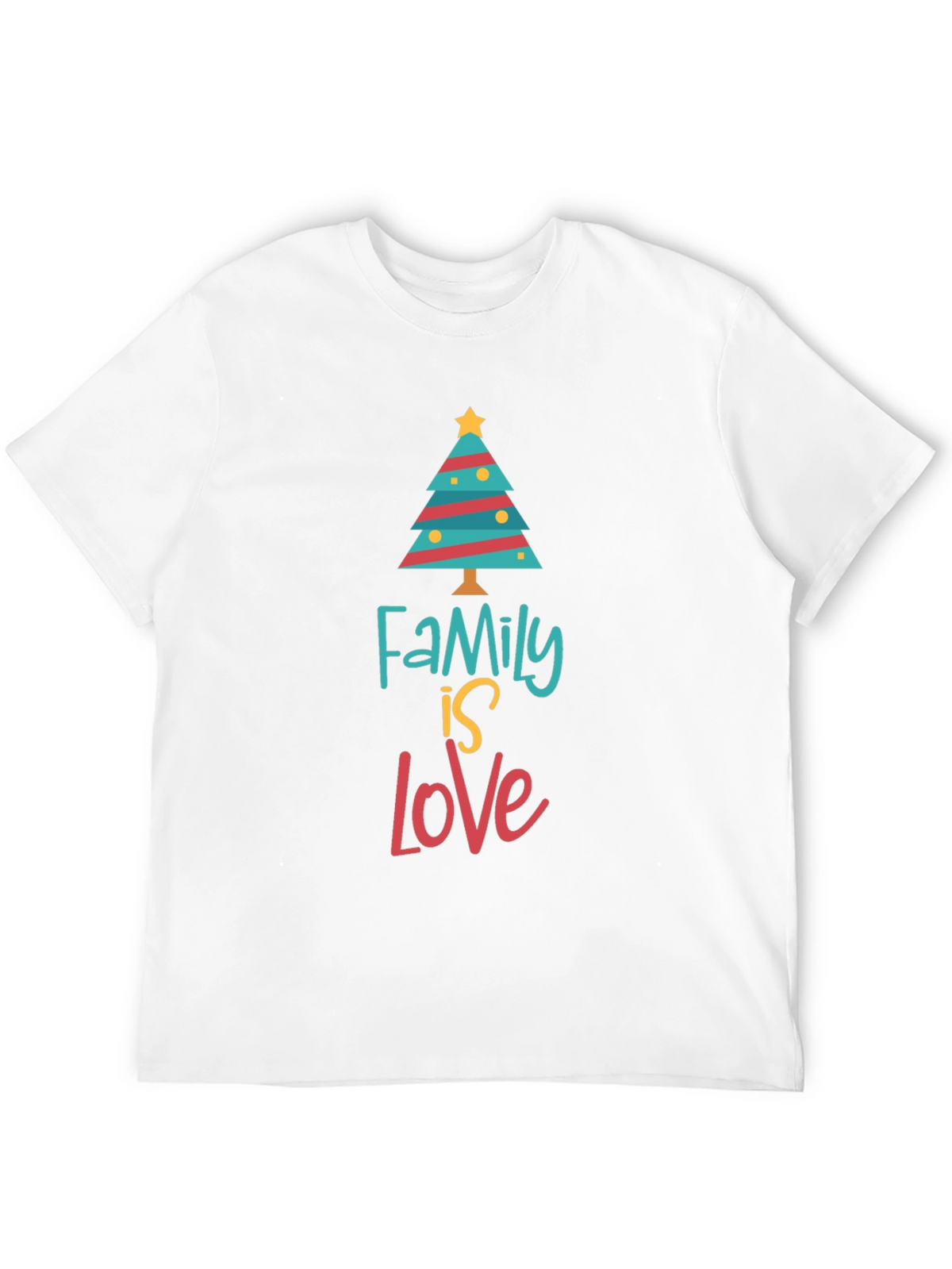 Family Is Love Christmas Tree Holiday T-Shirt