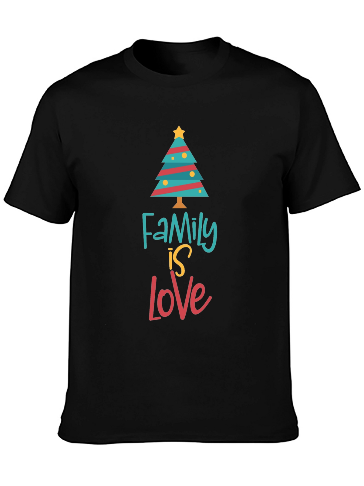 Family Is Love Christmas Tree Holiday T-Shirt